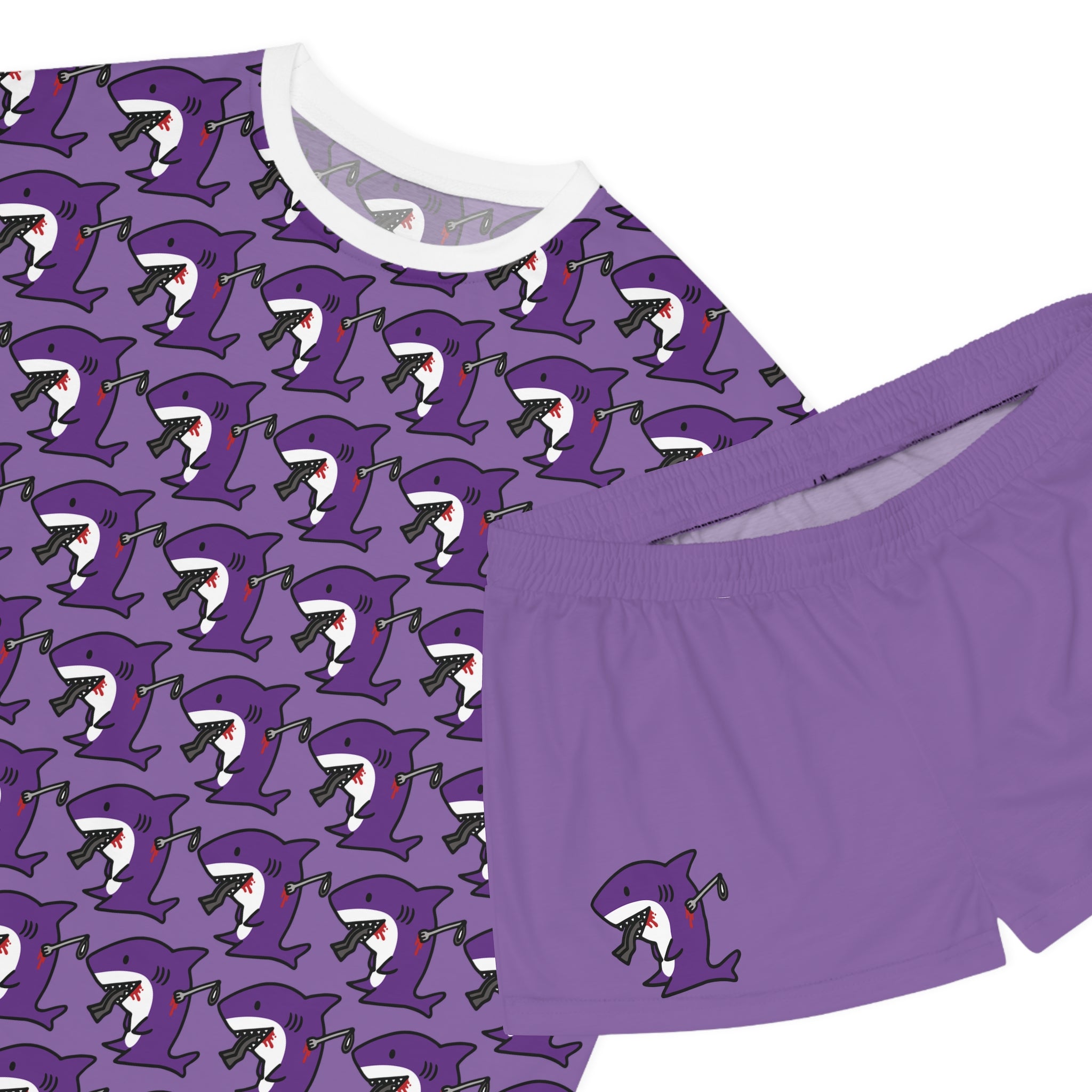 Slit Gill Purple Pajama Set